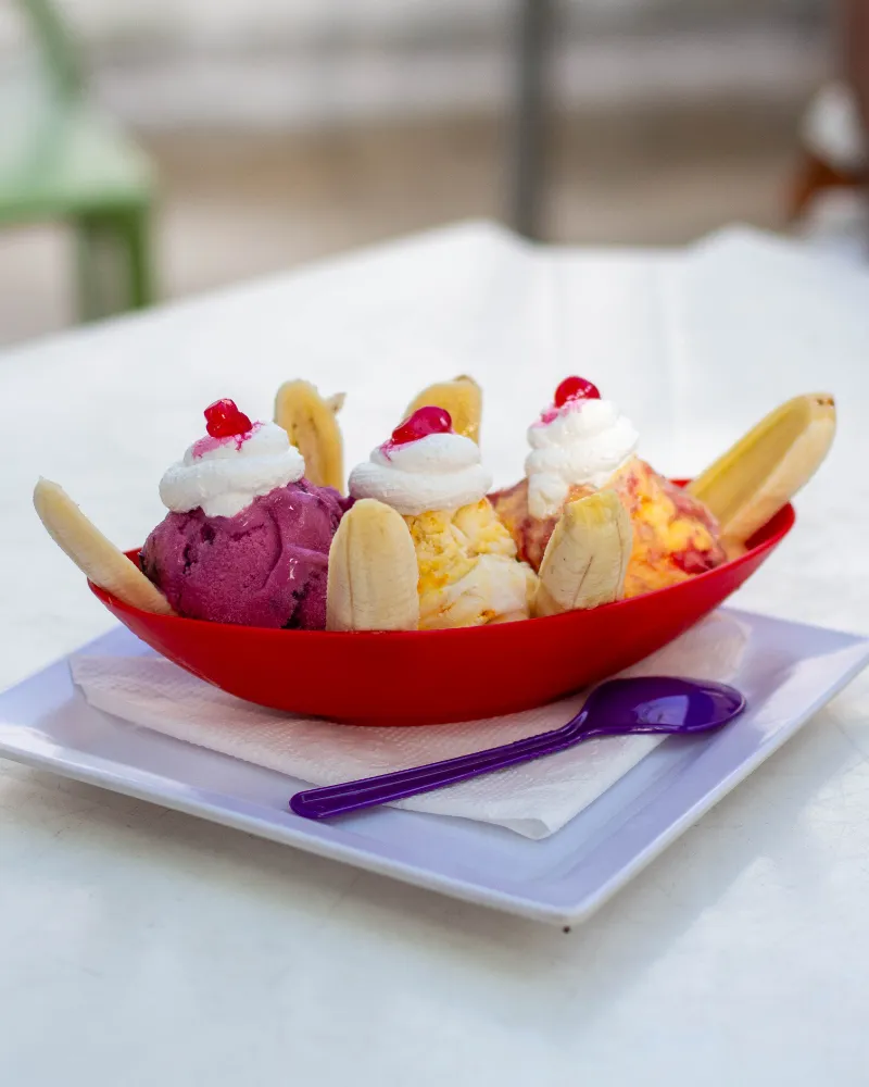 Banana split artesanal